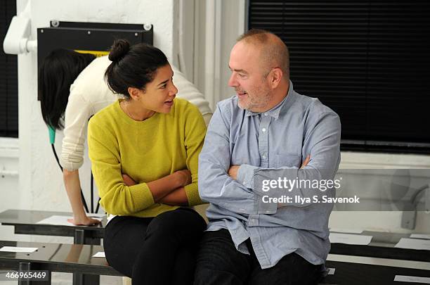 Hannah Bronfman and John Patrick attend Organic By John Patrick Fashion Show during Mercedes-Benz Fashion Week Fall 2014 on February 5, 2014 in New...