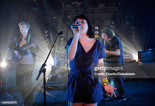 Yumi Zouma performs onstage at the Hype/Gorilla vs. Bear showcase during the 2015 SXSW Music, Film + Interactive Festivale at Hype Hotel on March 19,...