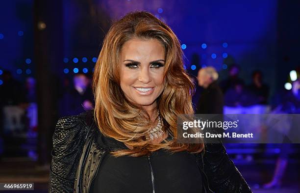 Katie Price attends the World Premiere of "RoboCop" at the BFI IMAX on February 5, 2014 in London, England.