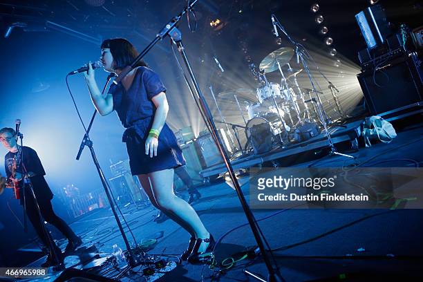 Yumi Zouma performs onstage at the Hype/Gorilla vs. Bear showcase during the 2015 SXSW Music, Film + Interactive Festivale at Hype Hotel on March 19,...