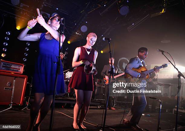 Leon Bridges performs onstage at the Hype/Gorilla vs. Bear showcase during the 2015 SXSW Music, Film + Interactive Festivale at Hype Hotel on March...