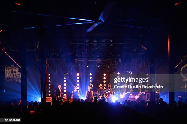 Leon Bridges performs onstage at the Hype/Gorilla vs. Bear showcase during the 2015 SXSW Music, Film + Interactive Festivale at Hype Hotel on March...