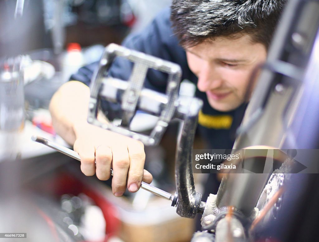 Bicycle repair.