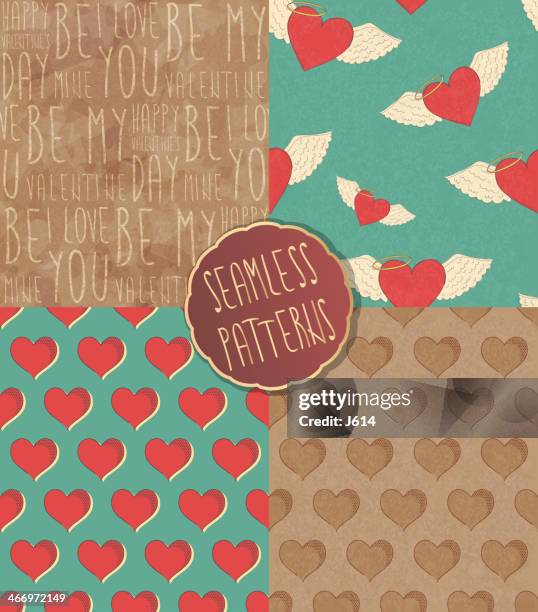 seamless pattern set - wedding pattern stock illustrations