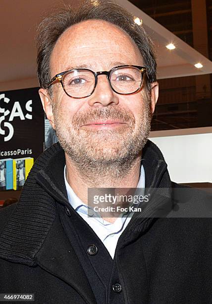 Writer Marc Levy attends the 'Salon Du Livre 2015' : Opening at Parc Des Expositions Porte de Versailles on March 19, 2015 in Paris, France.