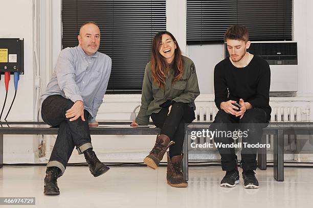 Designer John Patrick attends the Organic By John Patrick show during Mercedes-Benz Fashion Week Fall 2014 at 245 West 29th Street on February 5,...