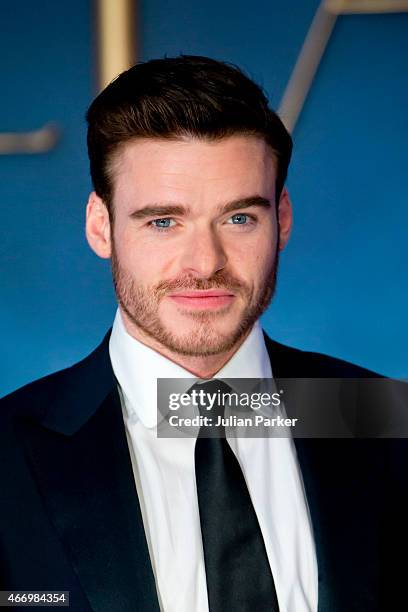 Richard Madden attends the UK Premiere of "Cinderella" at Odeon Leicester Square on March 19, 2015 in London, England.