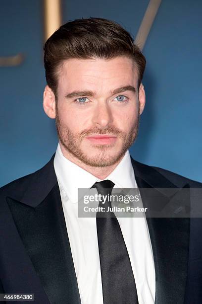 Richard Madden attends the UK Premiere of "Cinderella" at Odeon Leicester Square on March 19, 2015 in London, England.