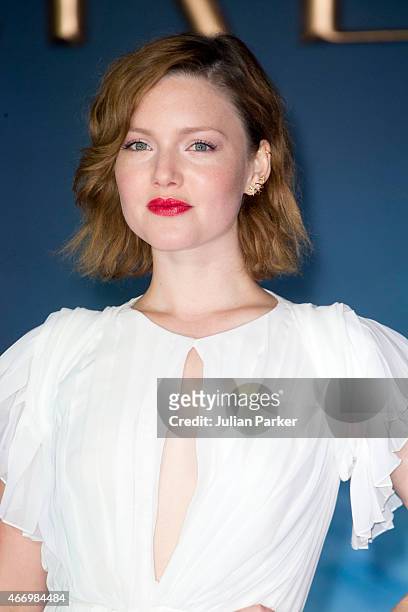 Holliday Grainger attends the UK Premiere of "Cinderella" at Odeon Leicester Square on March 19, 2015 in London, England.