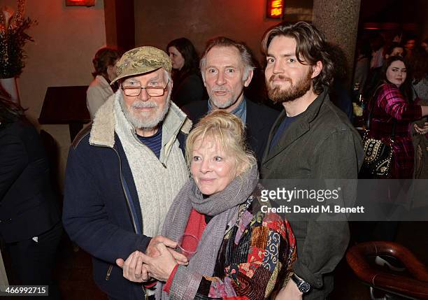 David Burke, Anna Calder-Marshall, Danny Webb and Tom Burke attend the press night performance of "The Mistress Contract" with Quintessentially Vodka...