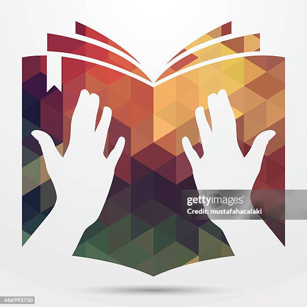 reading retro book icon - history abstract stock illustrations