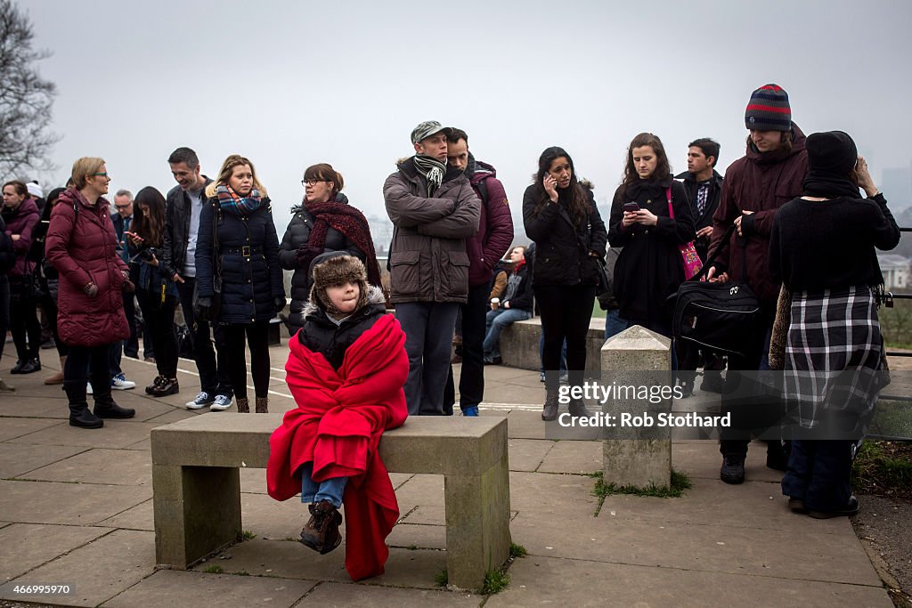 Rare Partial Solar Eclipse Is Viewed Around The UK