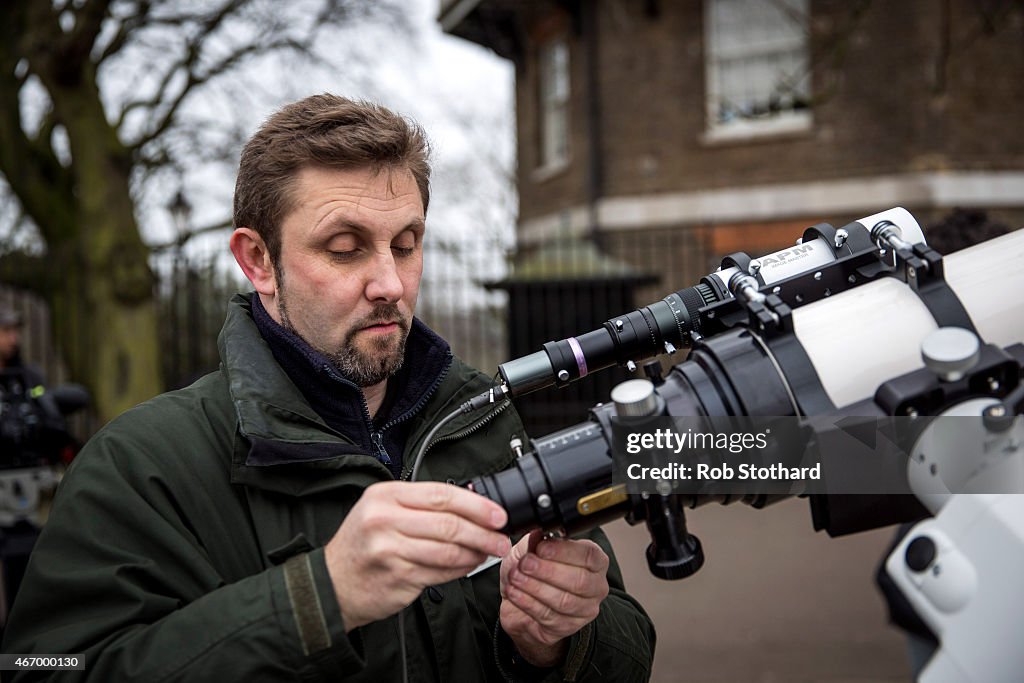 Rare Partial Solar Eclipse Is Viewed Around The UK