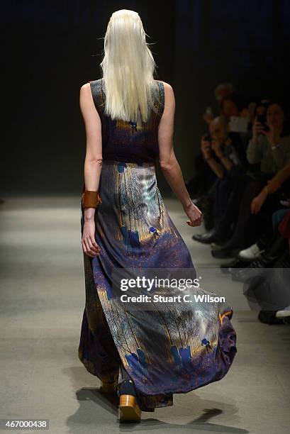 Model walks the runway at the Bashaques show during Mercedes Benz Fashion Week Istanbul FW15 on March 20, 2015 in Istanbul, Turkey.