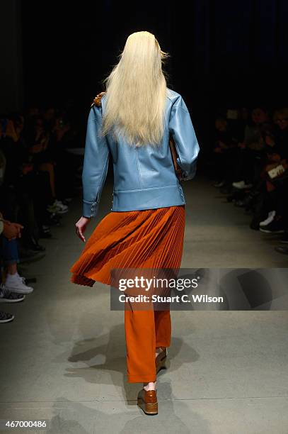 Model walks the runway at the Bashaques show during Mercedes Benz Fashion Week Istanbul FW15 on March 20, 2015 in Istanbul, Turkey.