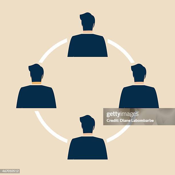 businessman team - editorial stock illustrations