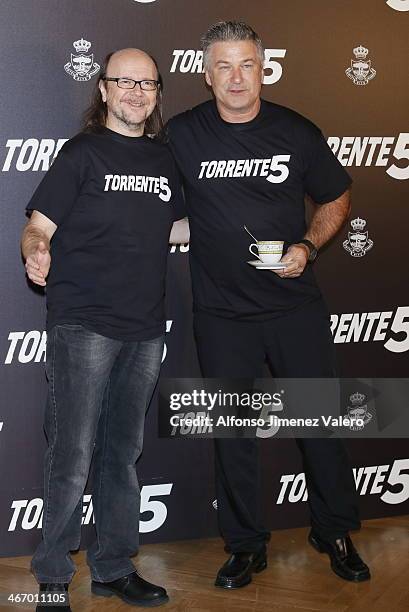Alec Baldwin and Santiago Segura attend the 'Torrente 5' Photocall on February 5, 2014 in Madrid, Spain.