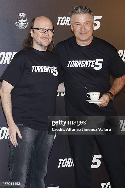 Alec Baldwin and Santiago Segura attend the 'Torrente 5' Photocall on February 5, 2014 in Madrid, Spain.