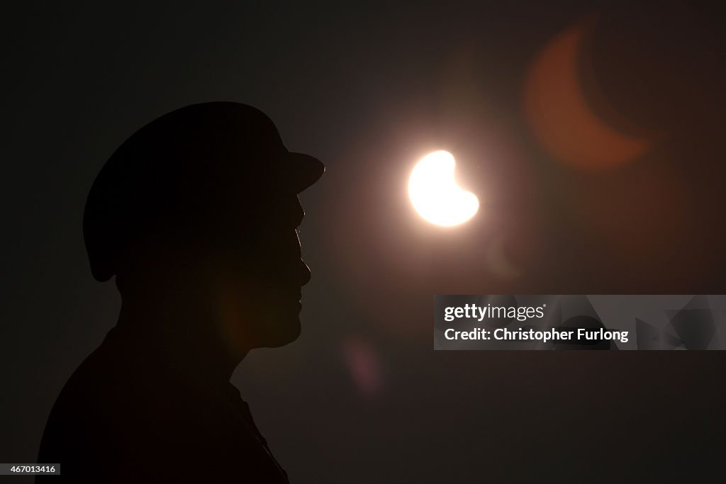 Rare Partial Solar Eclipse Is Viewed Around The UK