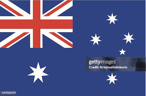 australische flagge - australische flagge stock-grafiken, -clipart, -cartoons und -symbole