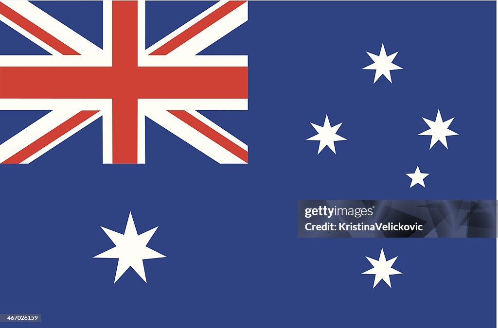Vector illustration of the Australian flag