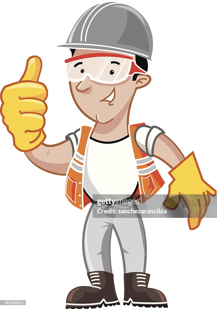 Cartoon Worker Security High-Res Vector Graphic - Getty Images