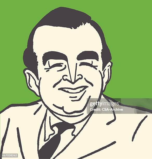 smiling man - man eyebrows stock illustrations