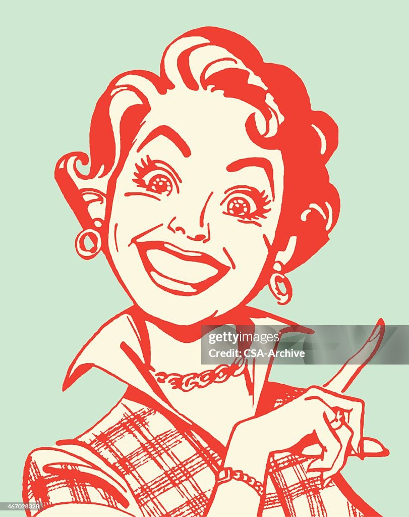 Crazed Woman Pointing
