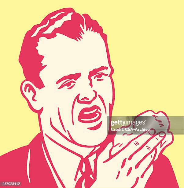 sneezing man - man allergies stock illustrations