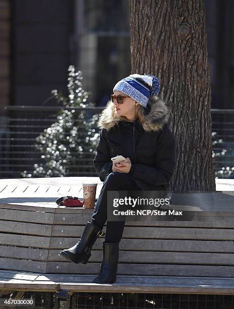 Amanda Seyfried is seen on March 19, 2015 in New York City.
