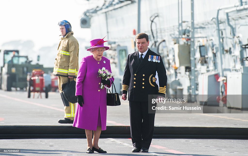 The Queen Visits HMS OCEAN