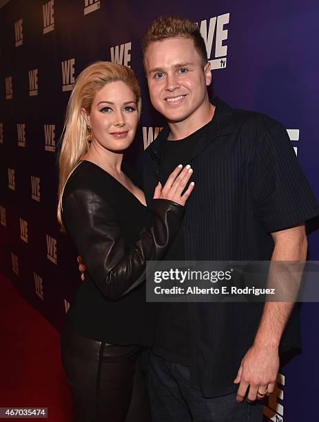 Personalities Spencer Pratt and Heidi Montag attend the WE tv presents "The Evolution of The Relationship Reality Show" at The Paley Center for Media...