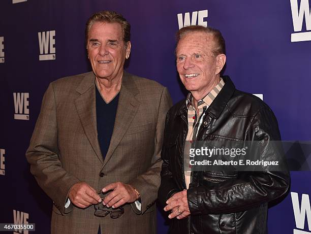 Hosts Chuck Woolery and Bob Eubanks attend the WE tv presents "The Evolution of The Relationship Reality Show" at The Paley Center for Media on March...