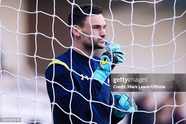 Hugo Lloris of Tottenham Hotspur during the Barclays Premier League match between Queens Park Rangers and Tottenham Hotspur at Loftus Road on March...