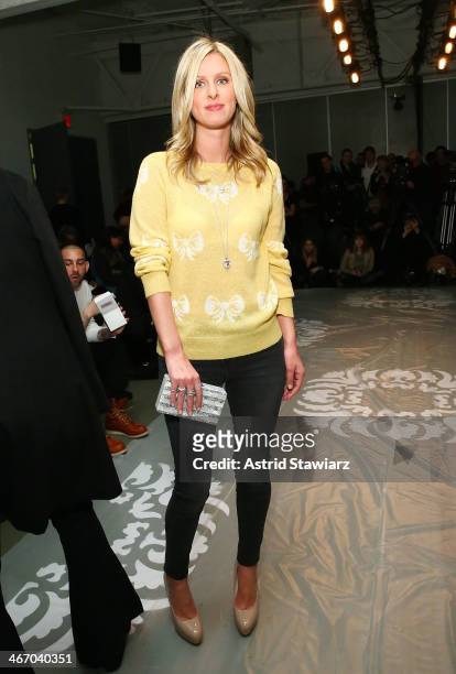 Nicky Hilton poses at Wildfox fashion show during Mercedes-Benz Fashion Week Fall 2014 at Pier 59 on February 5, 2014 in New York City.
