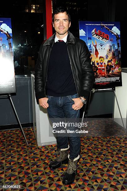 Actor Matthew Settle attends "The LEGO Movie" screening hosted by Warner Bros. Pictures and Village Roadshow Pictures at AMC Empire 25 theater on...