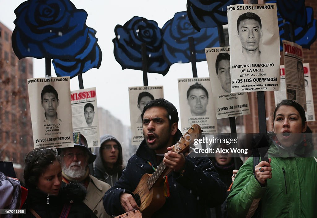 Activists Rally On Behalf Of Missing Mexican Students In Washington