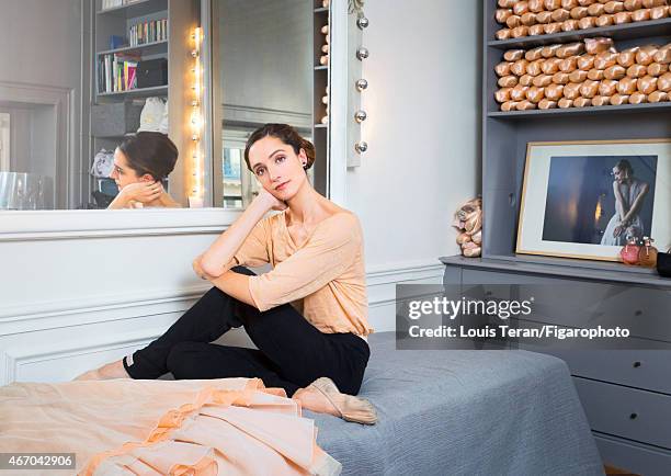 Ballerina Dorothee Gilbert is photographed for Madame Figaro on January 27, 2015 in Paris, France. PUBLISHED IMAGE. CREDIT MUST READ: Louis...