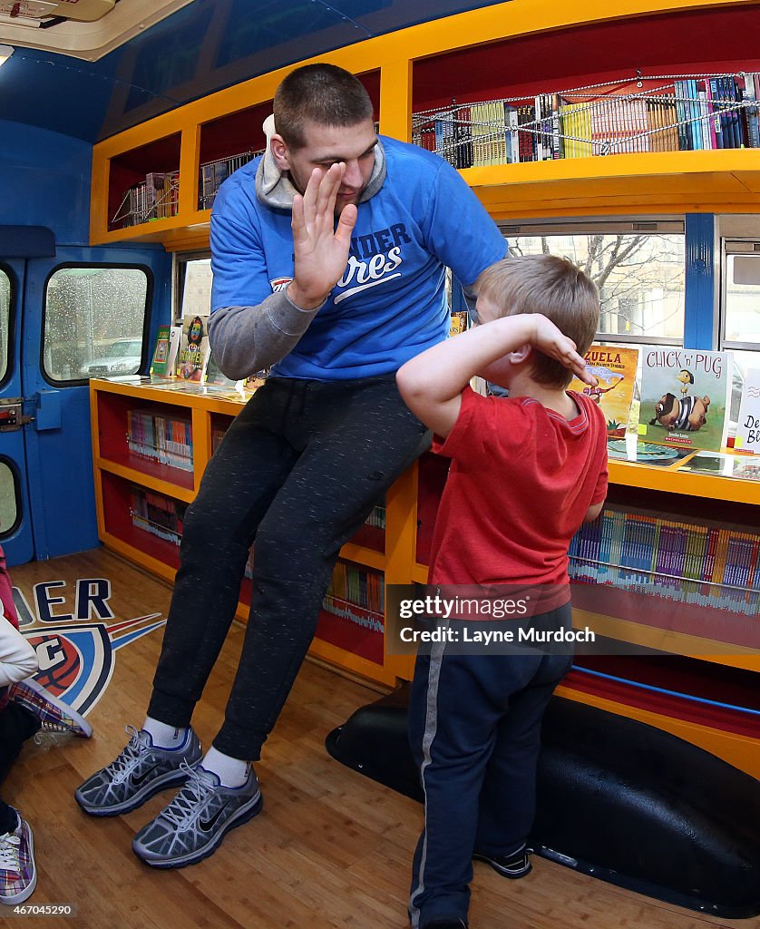 Oklahoma City Thunder Mitch McGary Rolling Book Bus