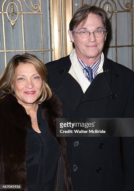 Georgiana Bischoff and Richard Thomas attend the Broadway Opening Night performance of 'The Heidi Chronicles' at The Music Box Theatre on March 19,...