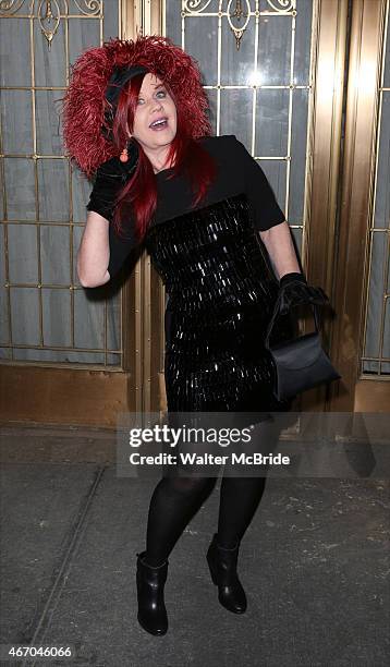 Kate Pierson attends the Broadway Opening Night performance of 'The Heidi Chronicles' at The Music Box Theatre on March 19, 2015 in New York City.