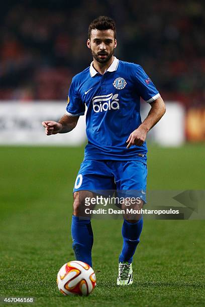 Bruno Gama of Dnipro controls the ball during the UEFA Europa League Round of 16, second leg match between AFC Ajax v FC Dnipro Dnipropetrovsk at...