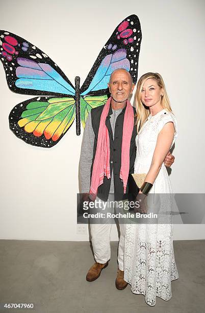 Armand Levy and Erin Mazzocco attend the opening night of the Stephanie Hirsch Transformation at De Re Gallery on March 19, 2015 in West Hollywood,...