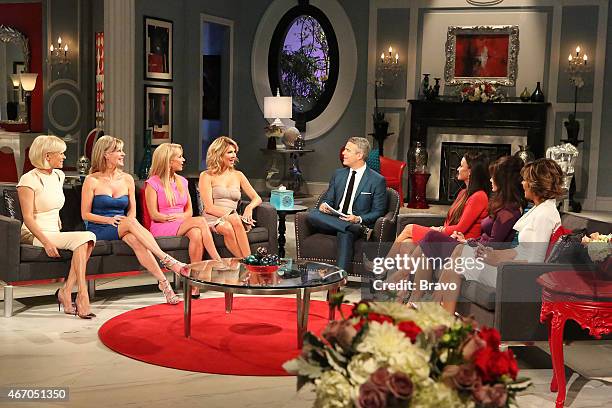 Reunion" -- Pictured: Yolanda H. Foster, Eileen Davidson, Kim Richards, Brandi Glanville, Andy Cohen, Kyle Richards, Lisa Vanderpump, Lisa Rinna --