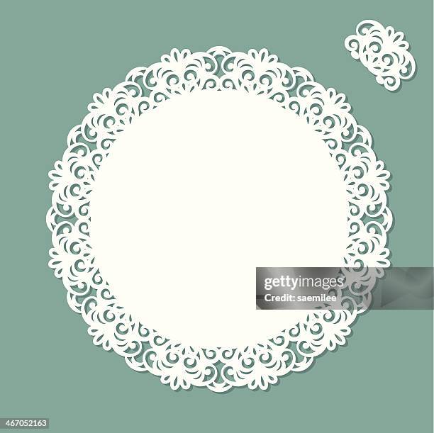 doily with copy space - vintage lace stock illustrations