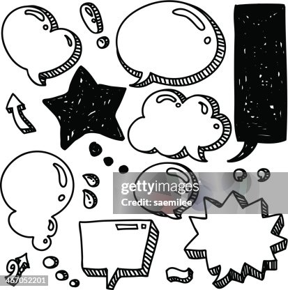 Doodle speech bubbles Doodle speech bubbles