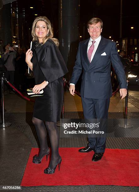 Queen Maxima of The Netherlands and King Willem-Alexander of The Netherlands arrive to attend the final concert by conductor Mariss Jansons with the...