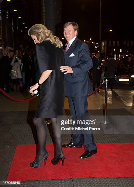 Queen Maxima of The Netherlands and King Willem-Alexander of The Netherlands arrive to attend the final concert by conductor Mariss Jansons with the...