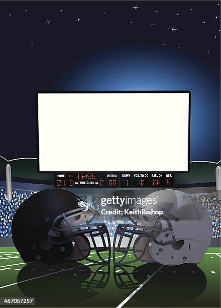 american football stadium jumbotron background - big screen television stock illustrations