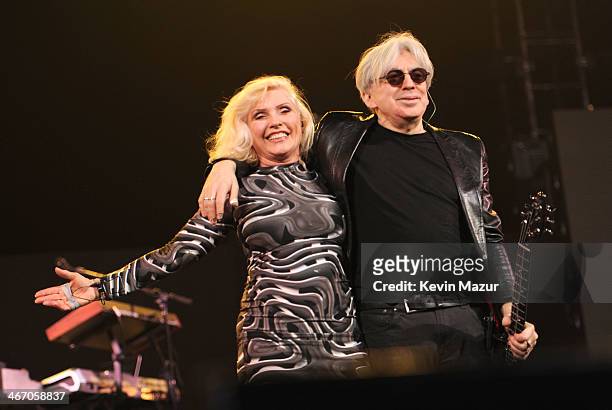 Debbie Harry and Chris Stein of Blondie perform onstage during the Amnesty International Concert presented by the CBGB Festival at Barclays Center on...